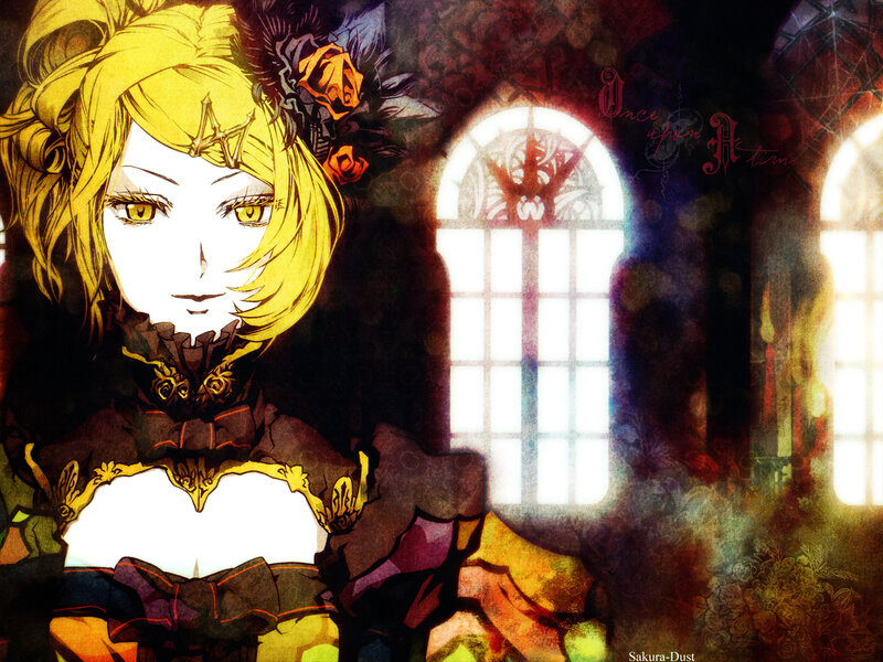 Blonde Anime Woman — Yellow, Dramatic, Flowers