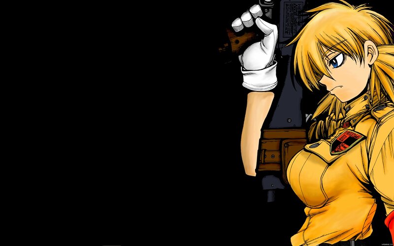 Blonde Anime Woman — Yellow, Dramatic, Gun