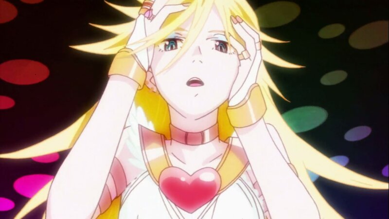 Blonde Anime Woman — Yellow, Dramatic, Heart