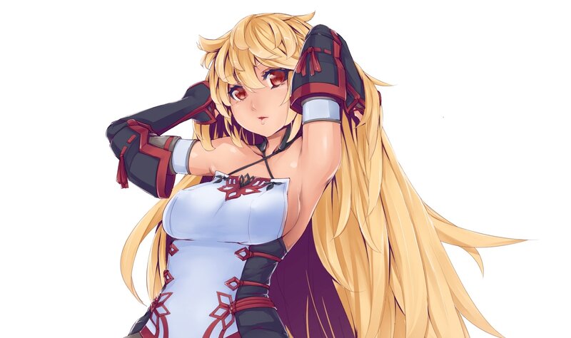 Blonde Anime Woman — Yellow, Neutral