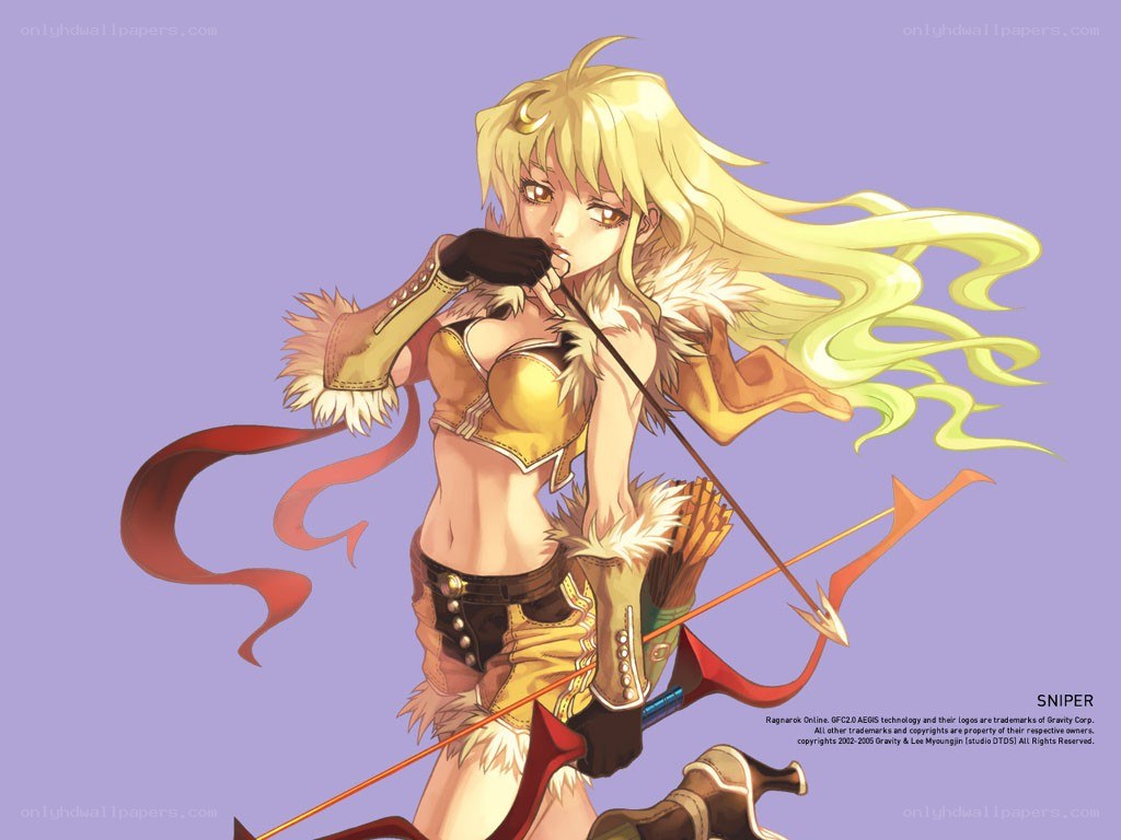 Blonde archer character art