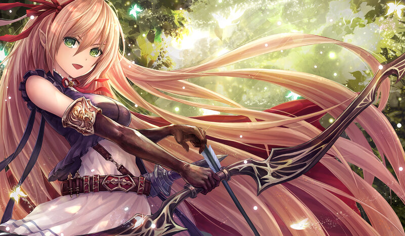 Blonde Archer Girl — Pink