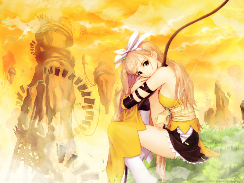 Blonde Archer Girl — Yellow