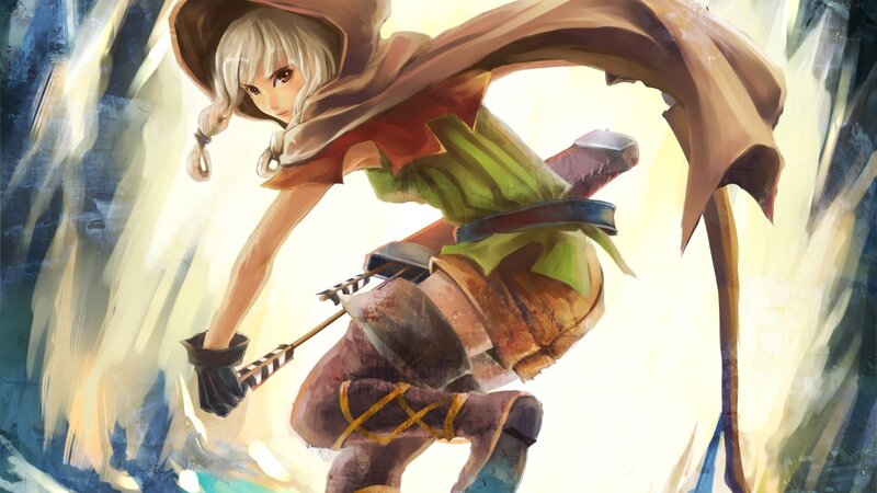 Blonde Archer in Motion