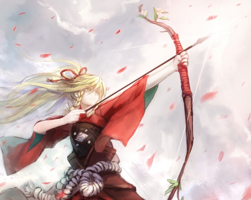 Blonde Archer with Bow
