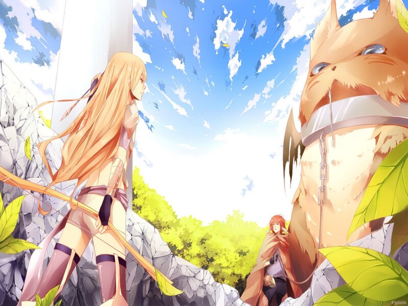 Blonde Archer with Fox Creature
