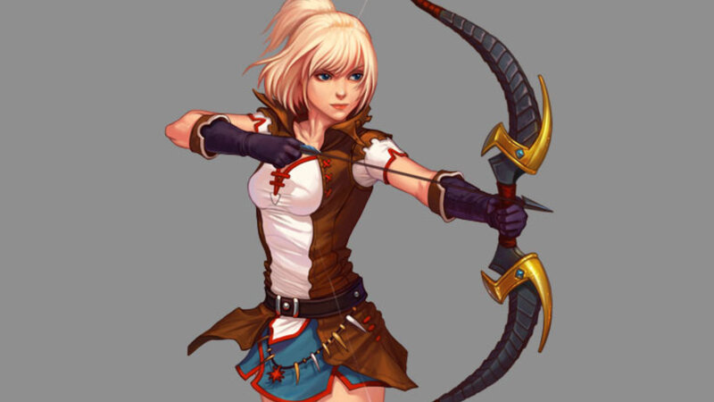 Blonde Archer Woman — Brown