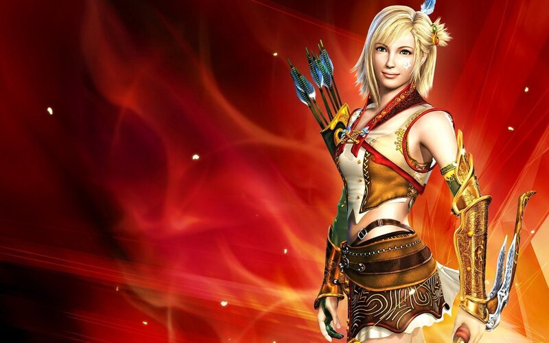 Blonde Archer Woman — Red, Dramatic, 3d Render, Arrows