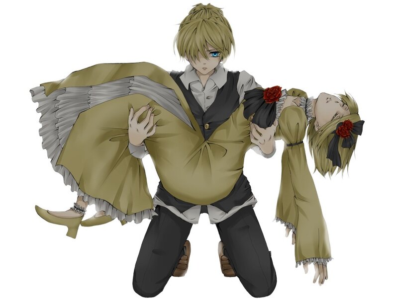 Blonde Boy Carrying Girl