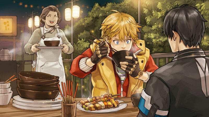 Blonde Boy Eating Food