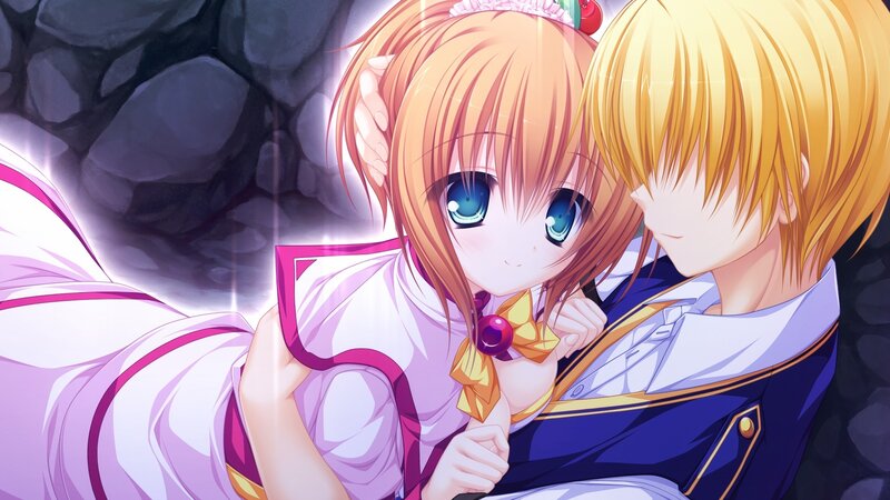 Blonde Boy Hugging Girl — Pink