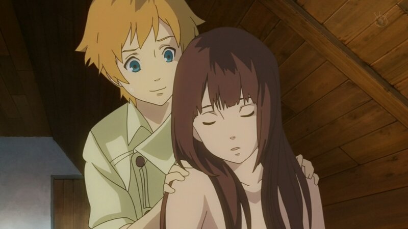 Blonde Boy Hugging Girl