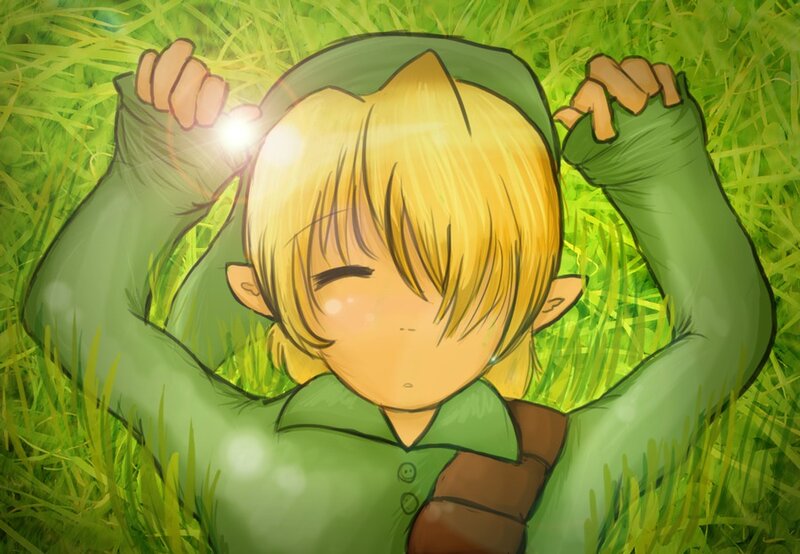 Blonde Boy in Grass