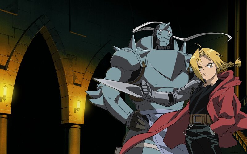 Blonde Boy with Armored Man — Black