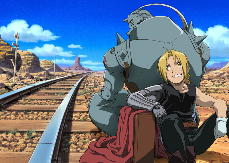 Blonde Boy with Metal Arm — Blue