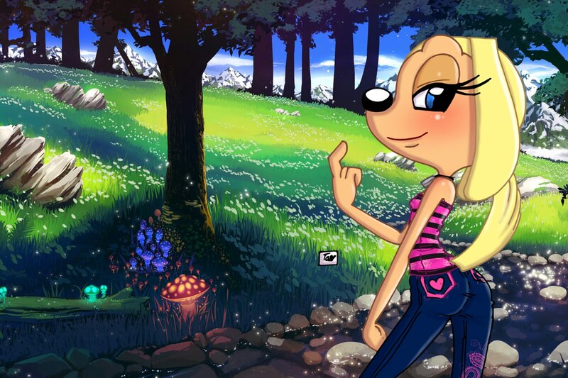Blonde Cartoon Girl