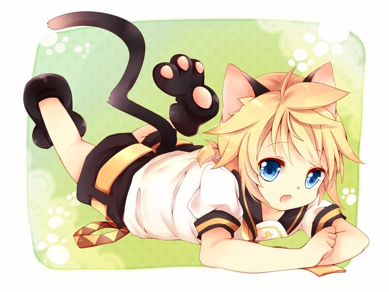 Blonde Cat-eared Character — Yellow