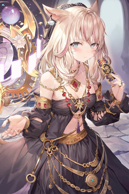 Blonde Cat-eared Girl — Black