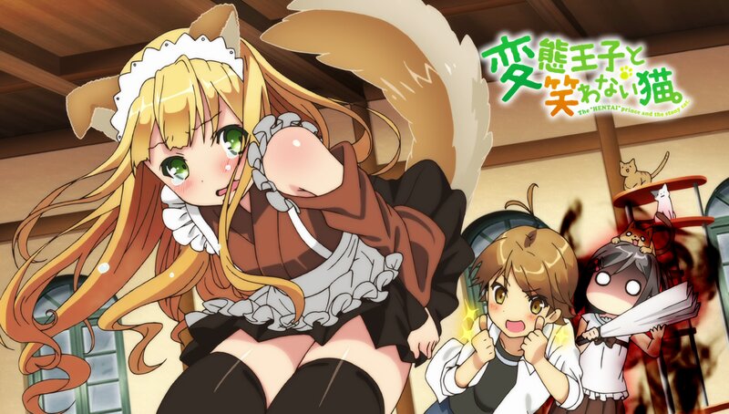 Blonde Cat-eared Girl — Brown, Playful, Anime, Cat Ears