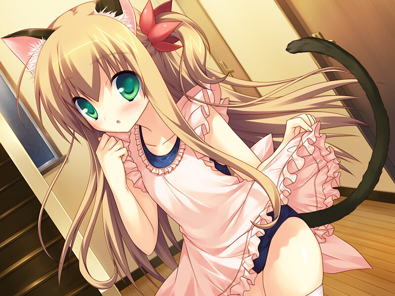 Blonde Cat-eared Girl — Pink