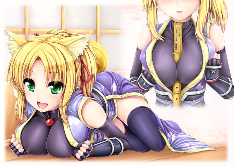 Blonde Cat-eared Girl — Purple