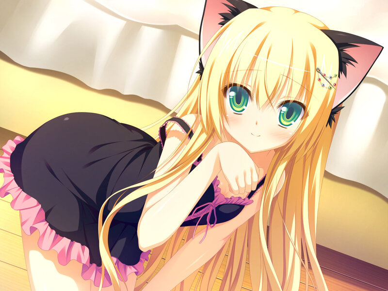 Blonde Cat-eared Girl — Yellow, Calm