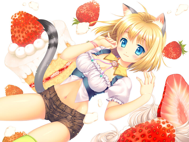 Blonde Cat-eared Girl — Yellow, Playful