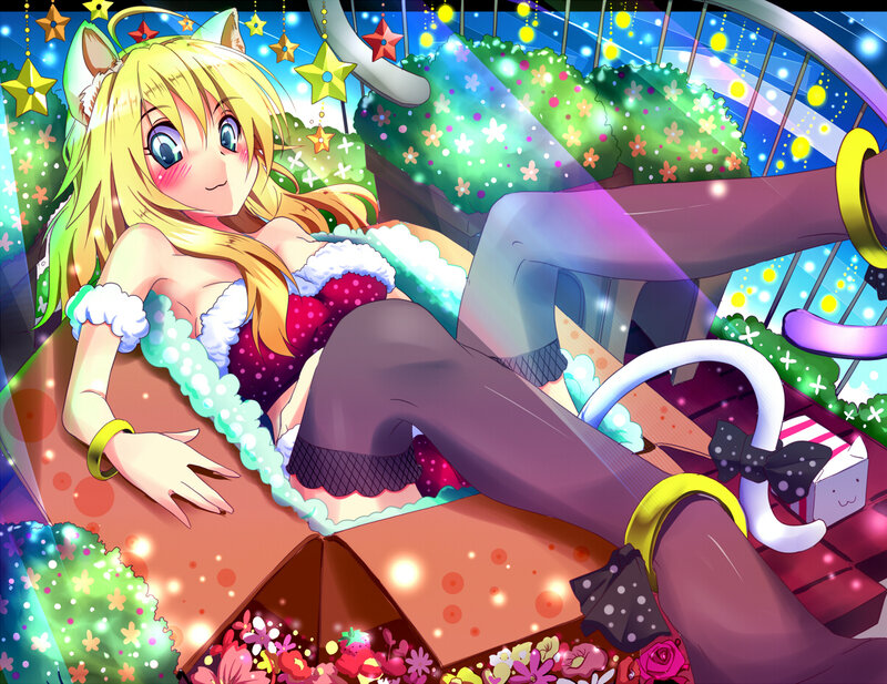 Blonde Cat-eared Girl — Yellow