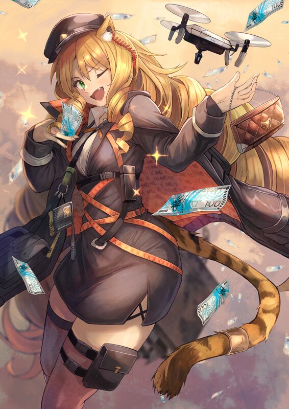 Blonde Cat-girl Character