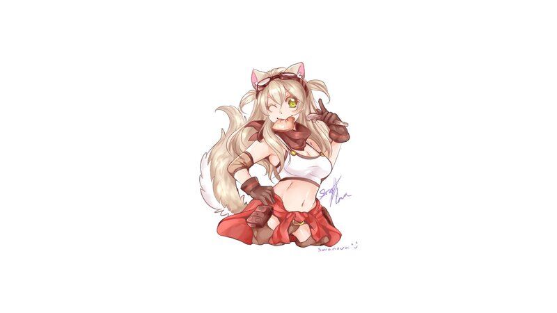 Blonde Catgirl Character