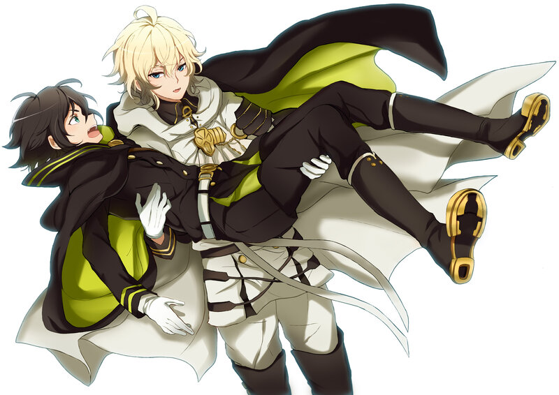 Blonde Character Carrying Dark-haired