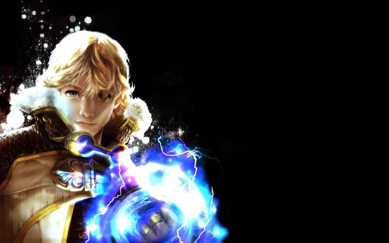 Blonde Character Casting Spell — Blue