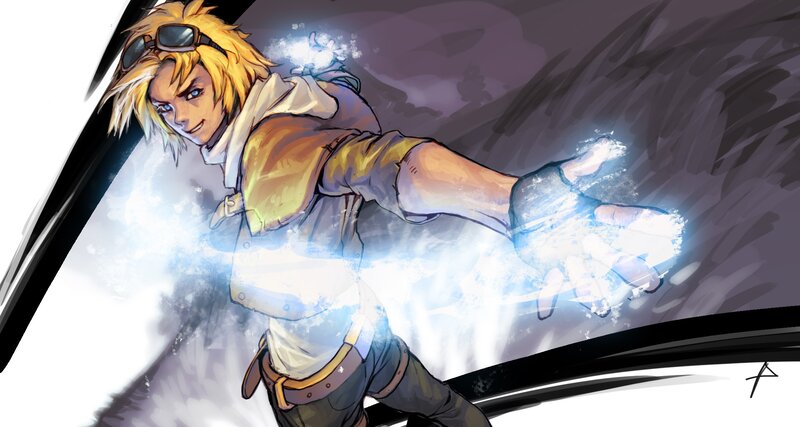 blonde character casting spell