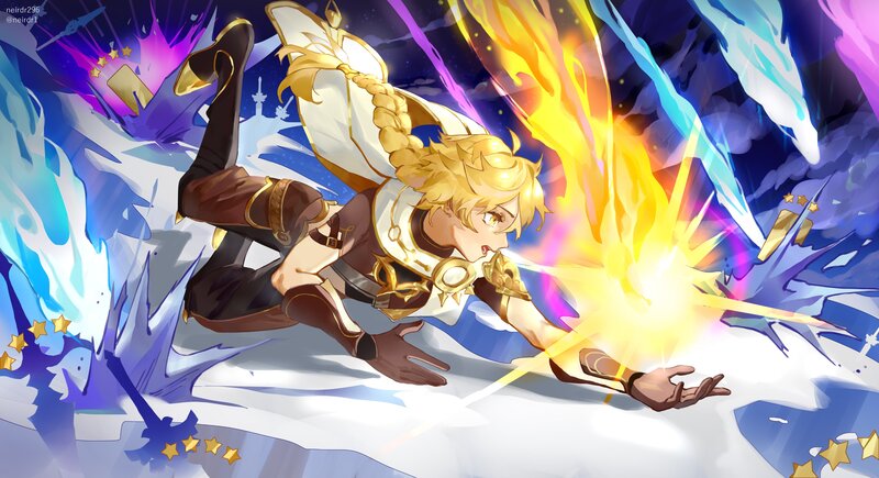 Blonde Character Casting Spell — Yellow