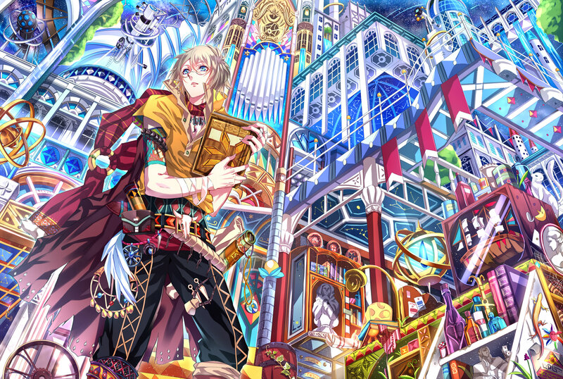 Blonde Character Holding Book
