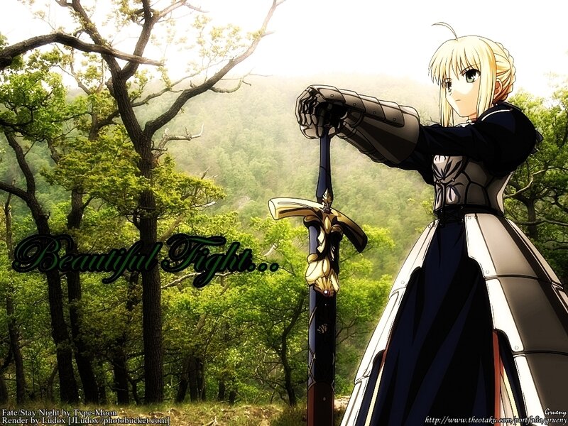 Blonde Character Holding Sword