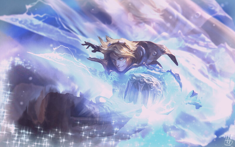 Blonde Character in Armor — Blue, Dramatic
