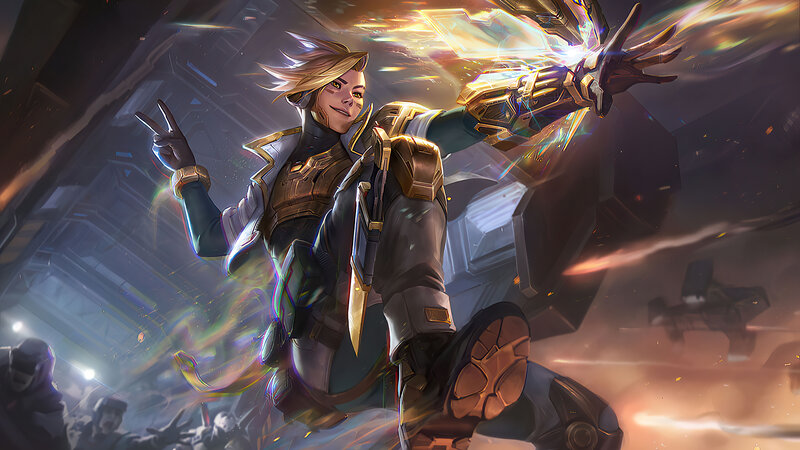 Blonde Character in Armor — Gold