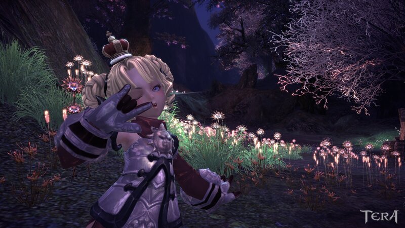 Blonde Character in Armor — Purple