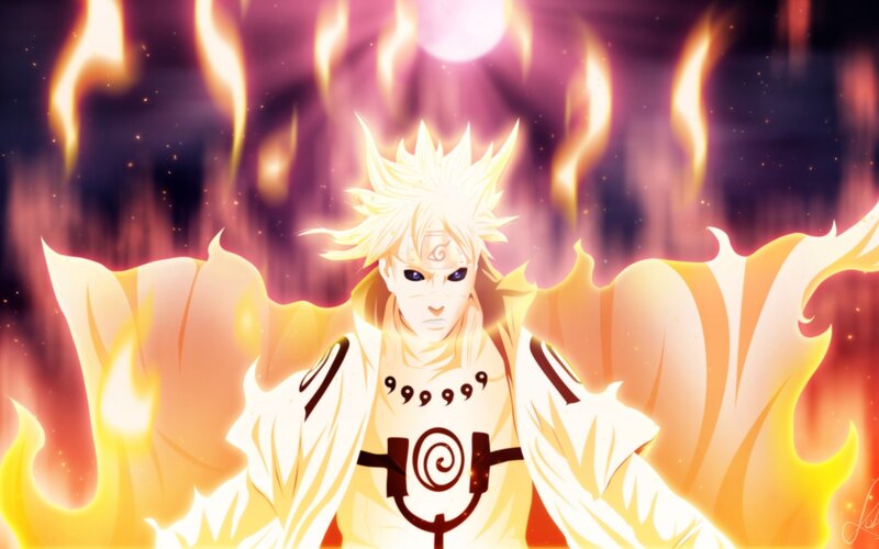 Blonde Character in Flames