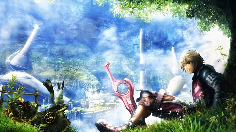 Blonde Character in Forest — Green