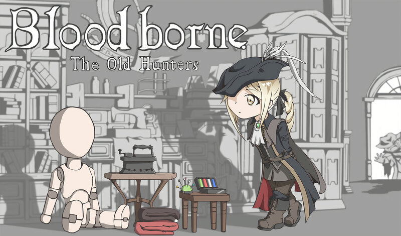 Blonde Character in Hat — Gray