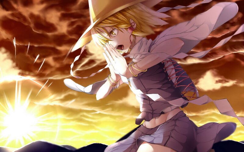 Blonde Character in Hat — Yellow