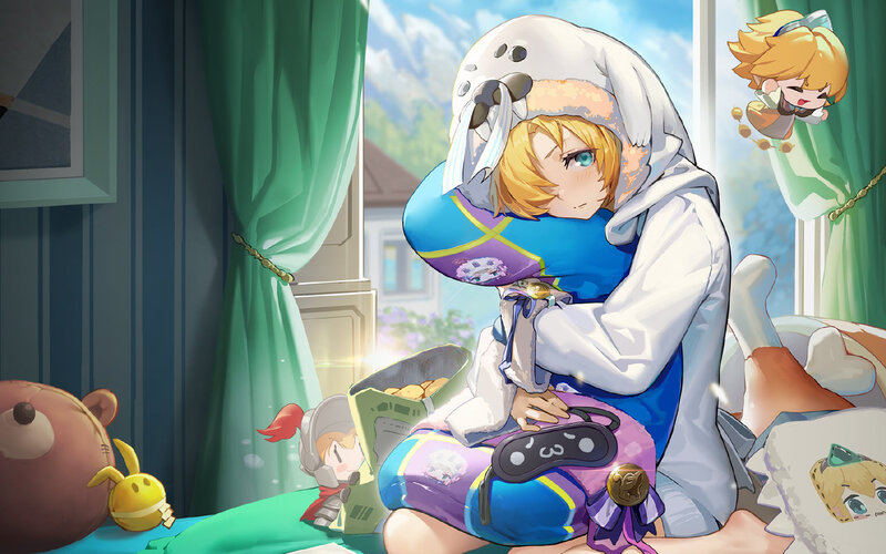 Blonde Character in Pajamas
