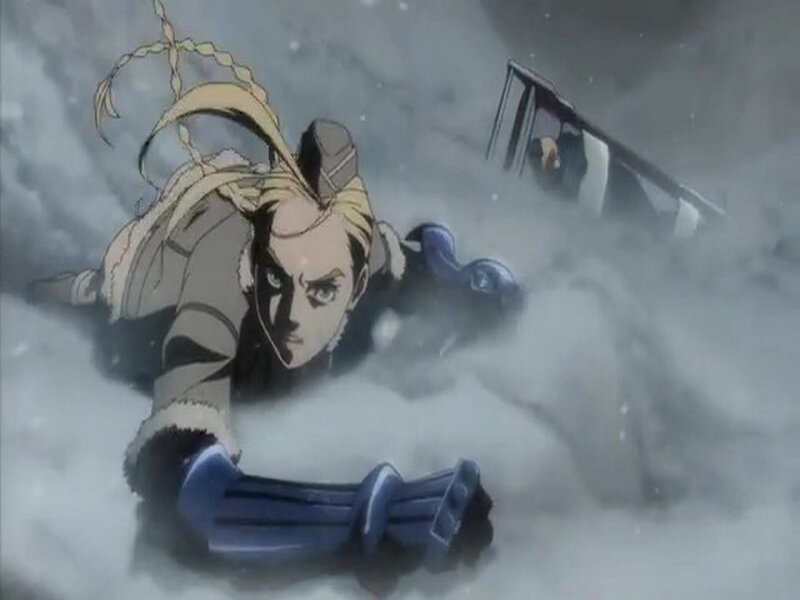 Blonde Character in Snow