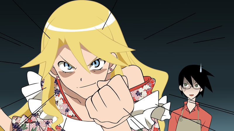 Blonde character in traditional attire