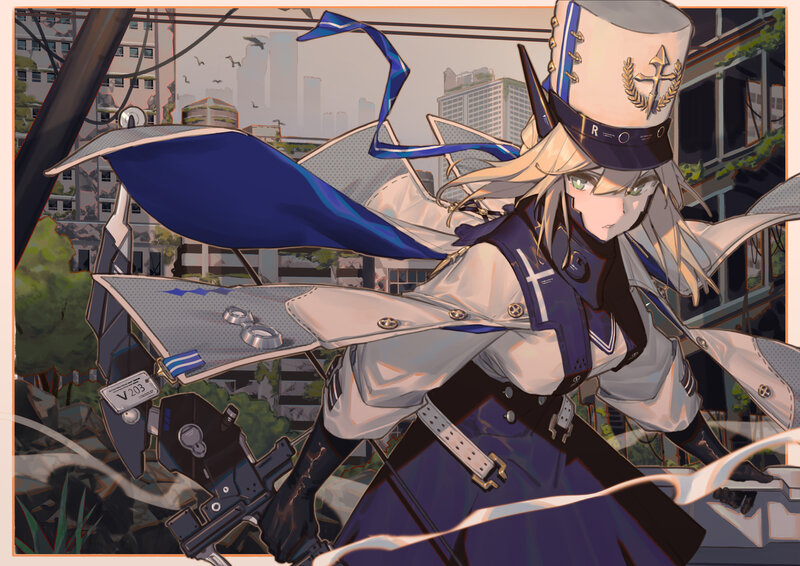 Blonde Character in Uniform
