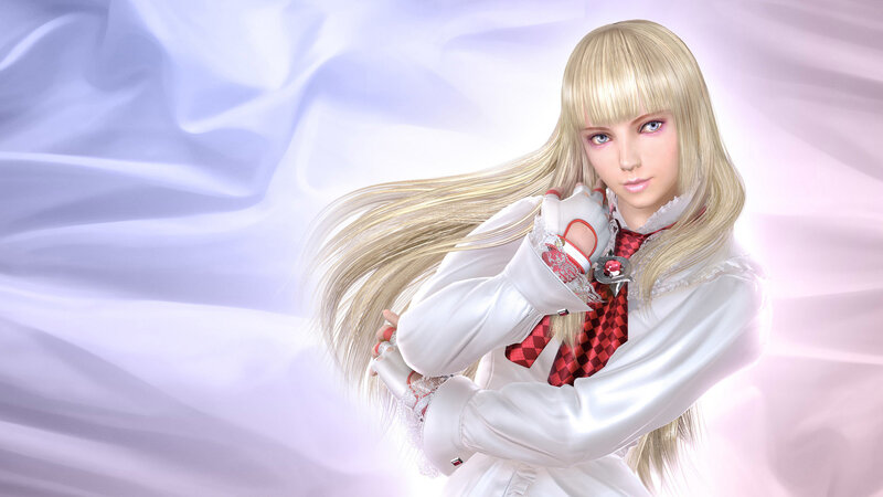 blonde character in white outfit