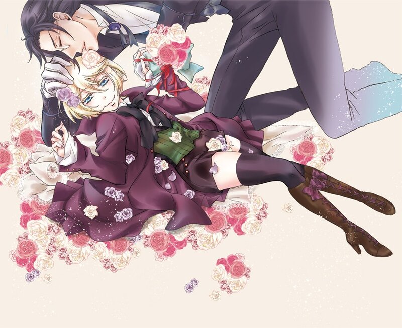 Blonde Character Lying Down — Purple