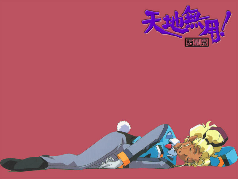Blonde Character Lying Down — Red